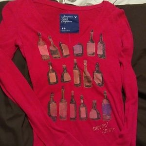 Long sleeved graphic T-shirt